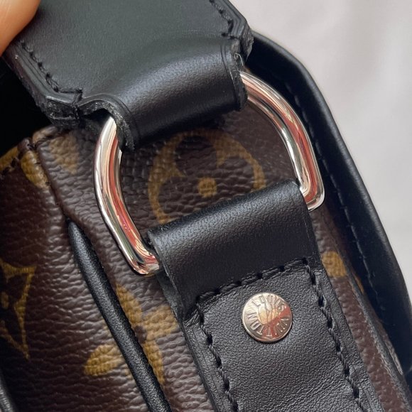 New Auc Louis Vuitton Monogram Macassar Canvas Bass MM Messenger/crossbody Bag - Picture 13 of 17